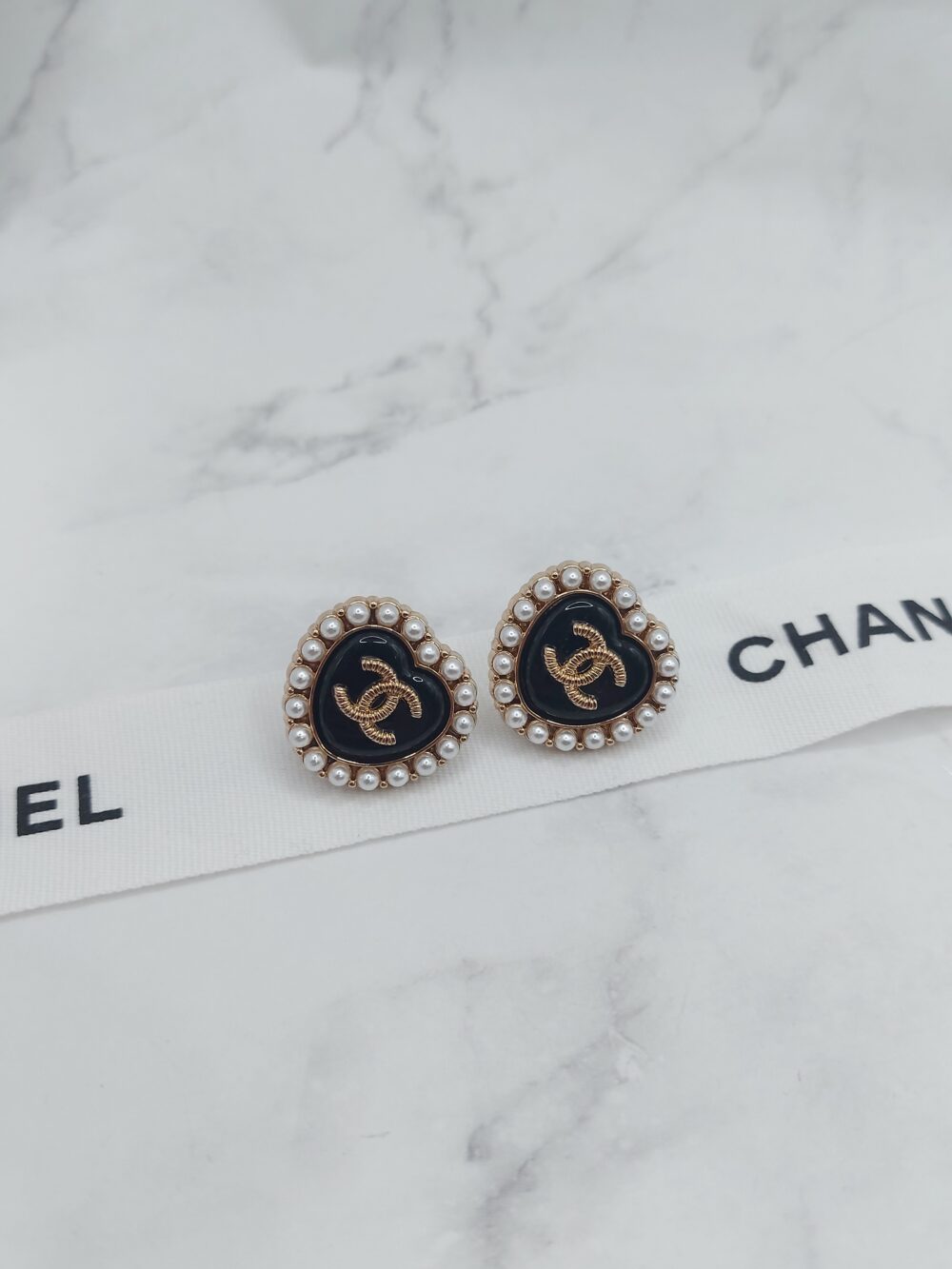 全館特價!!20mm黑色珍珠 大顆愛心