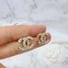全館特價!!17mm 半鑽半珍珠 金