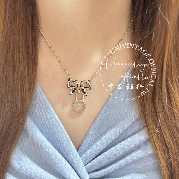 全館特價!!皮穿鍊蝴蝶結項鍊&金色鎖頭