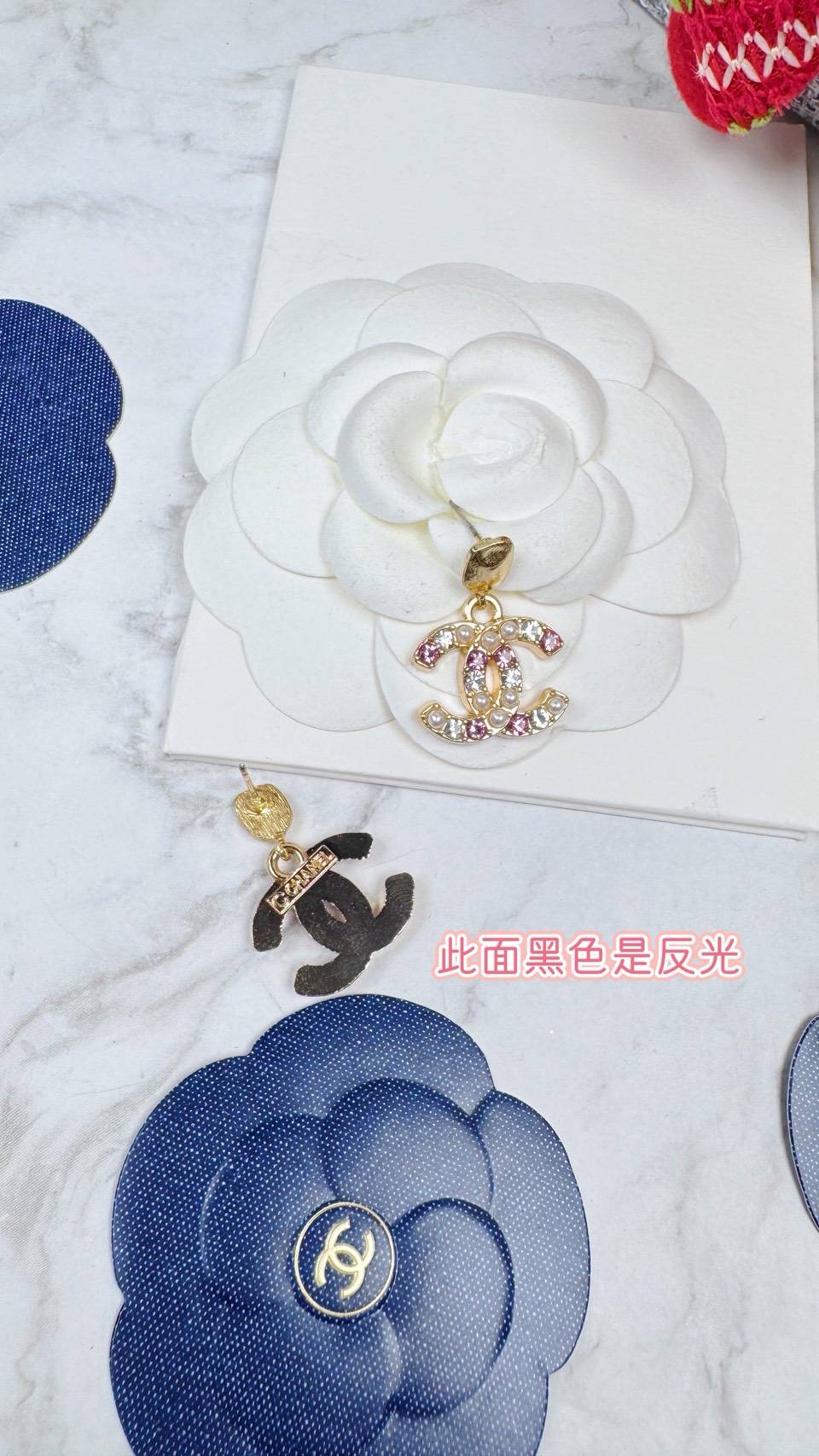 57199_0 全館特價!!粉白鑽混搭珍珠垂墜款