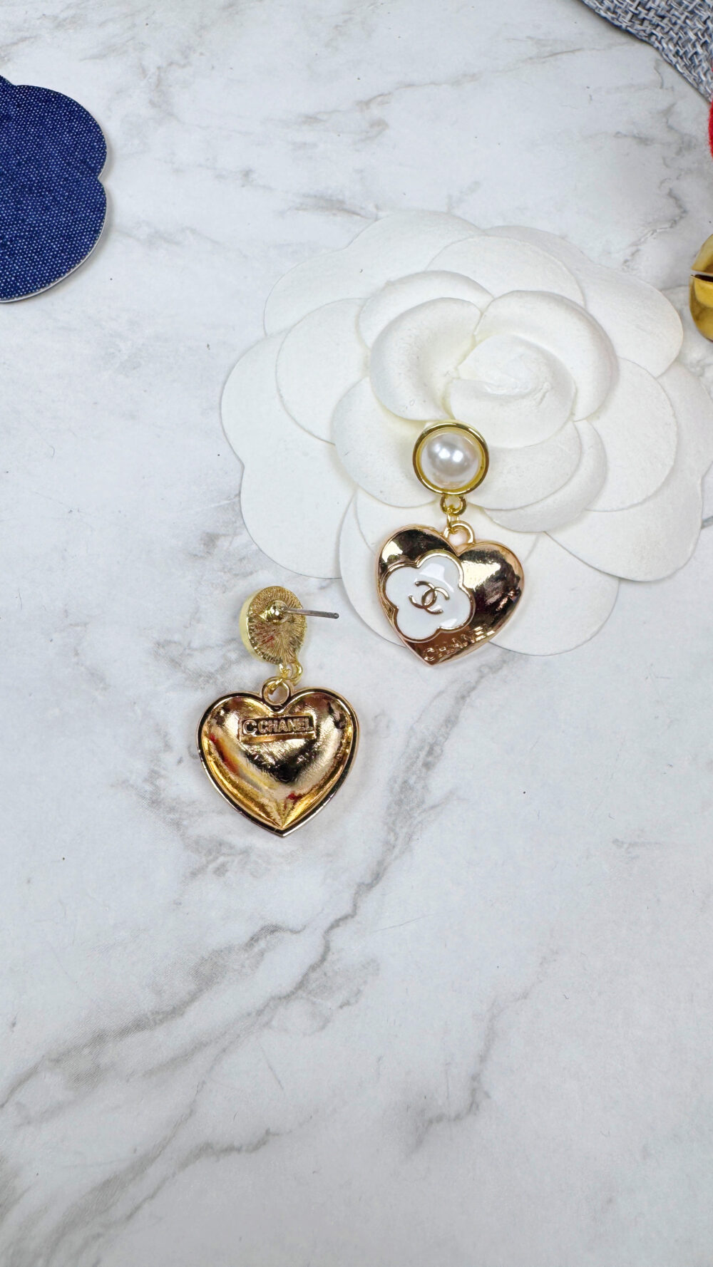 全館特價!!優雅白金色愛心