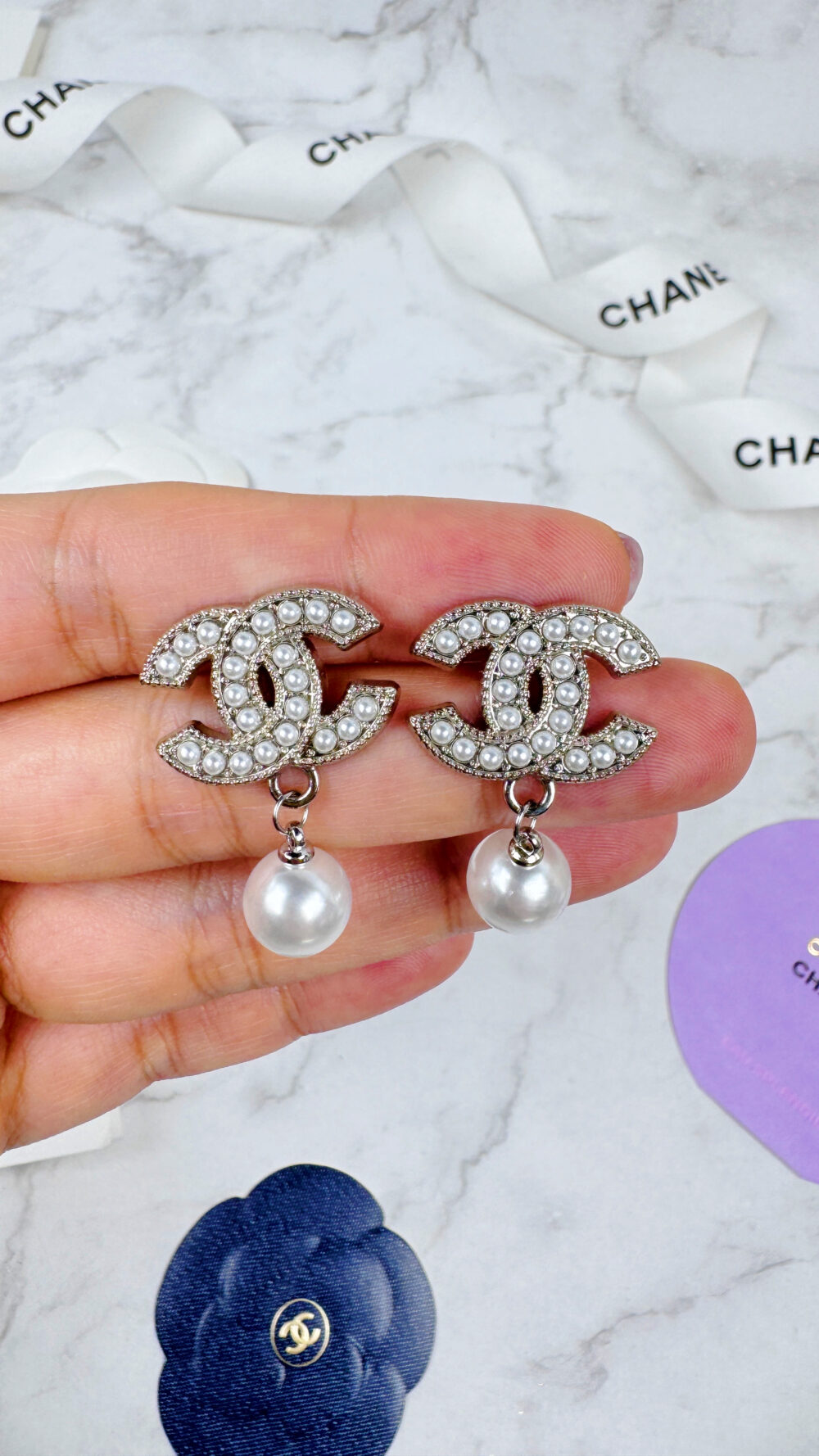 全館特價!!22mm銀色珍珠垂墜款