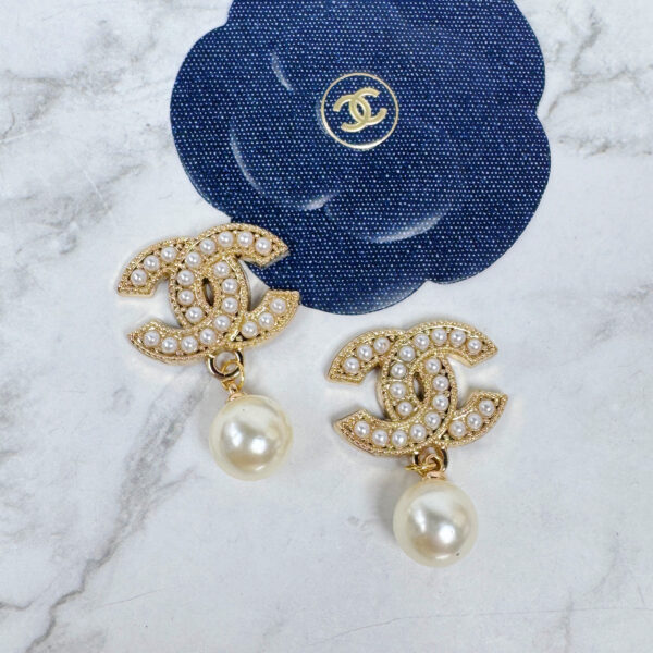 全館特價!!22mm金色珍珠垂墜款