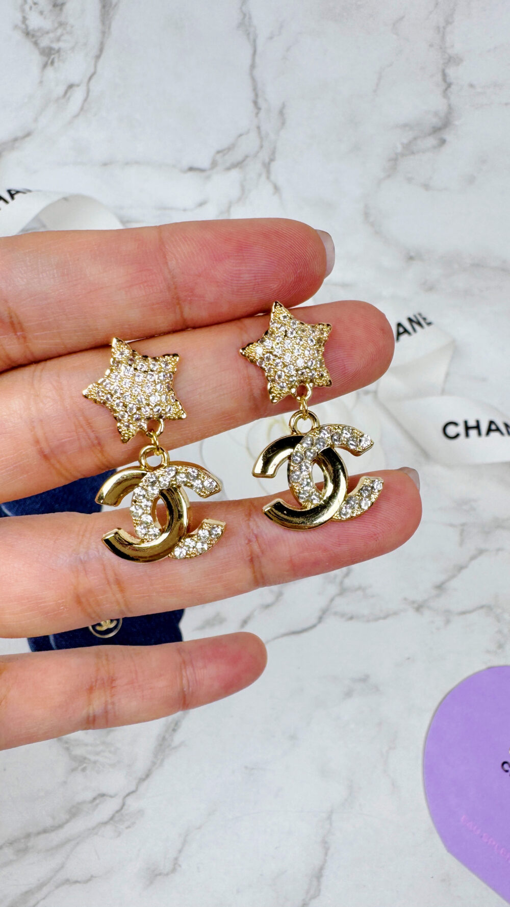 全館特價!!星星半鑽垂墜款 共兩色