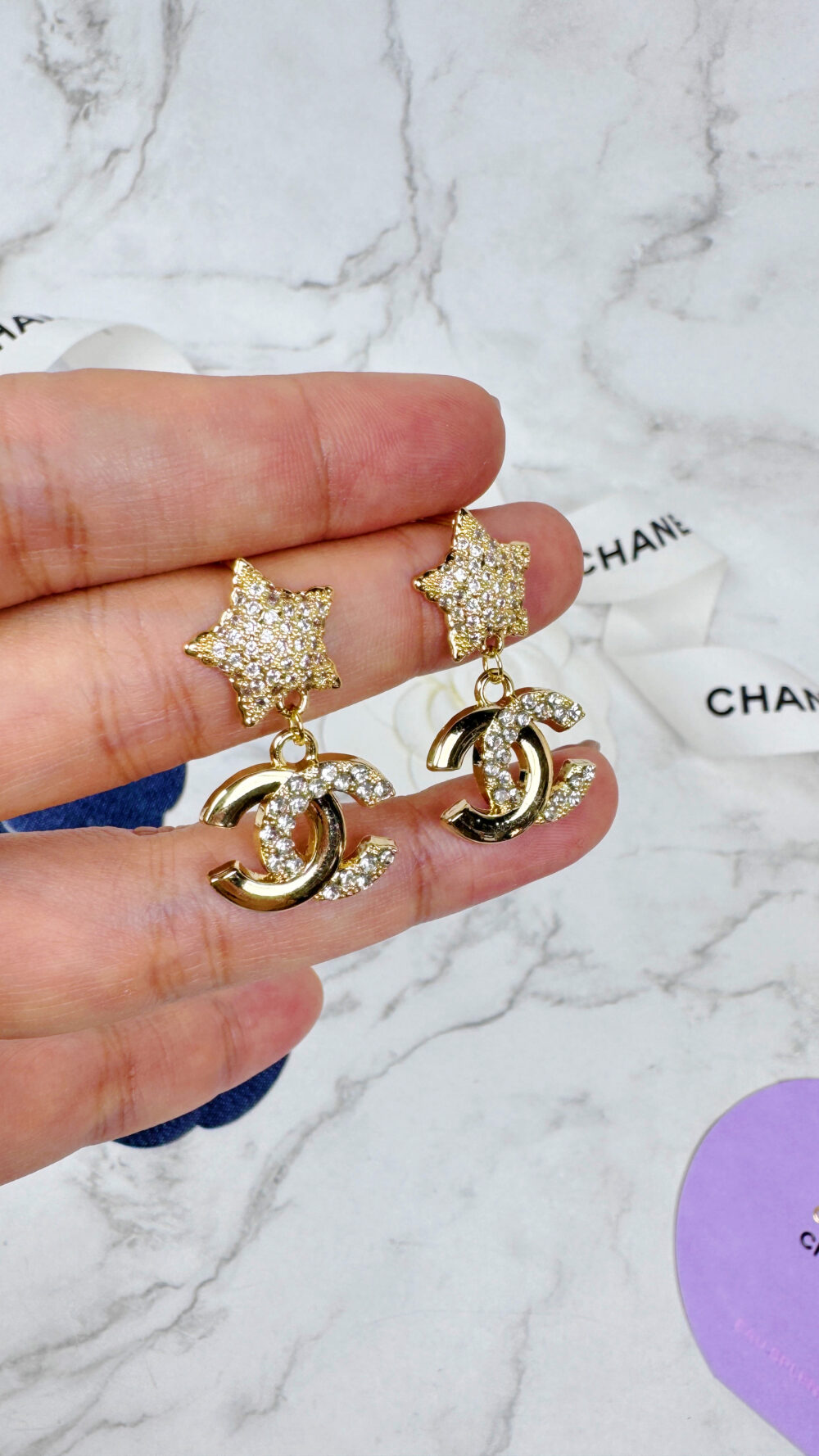 全館特價!!星星半鑽垂墜款 共兩色