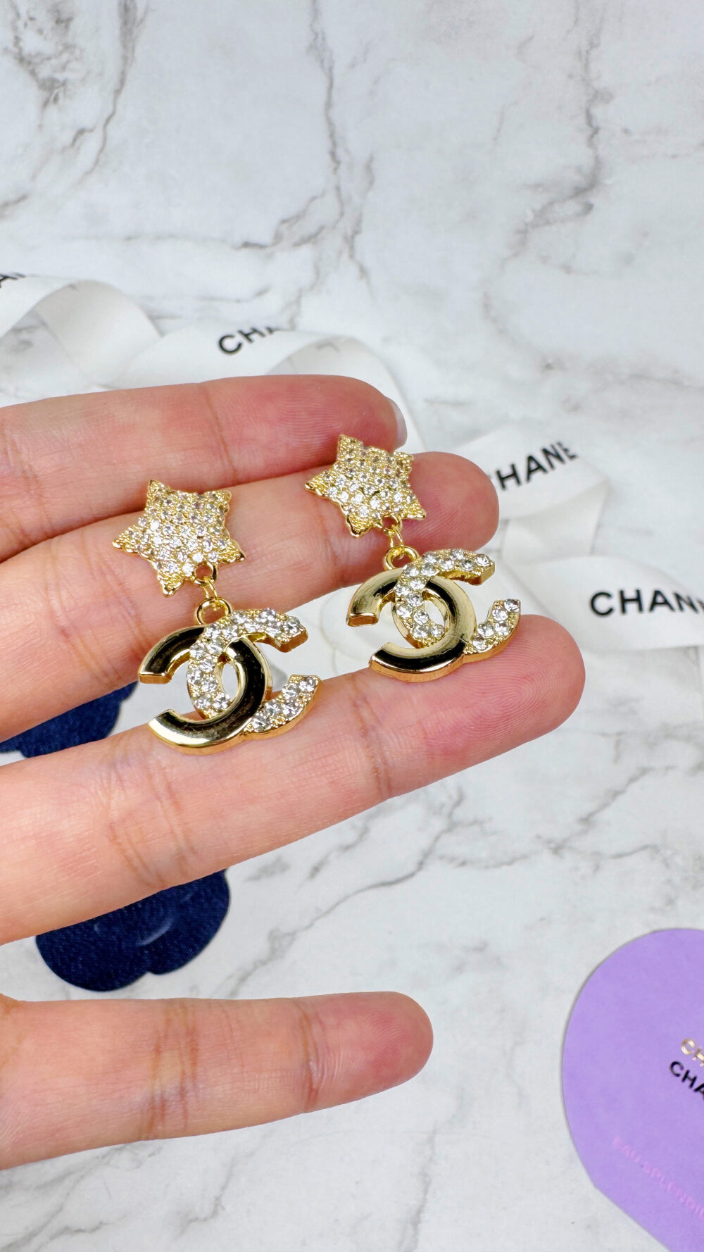 全館特價!!星星半鑽垂墜款 共兩色