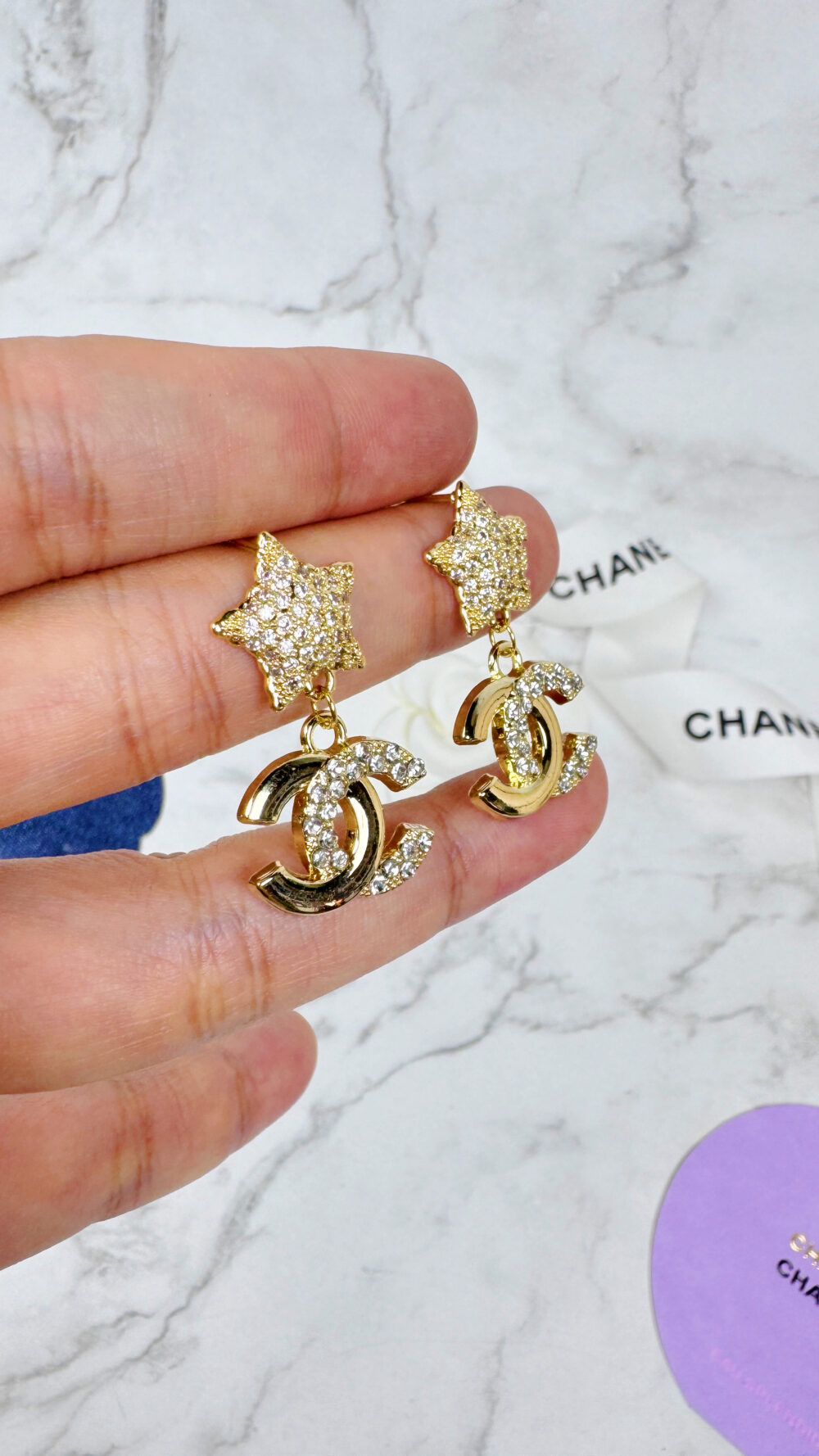 全館特價!!星星半鑽垂墜款 共兩色