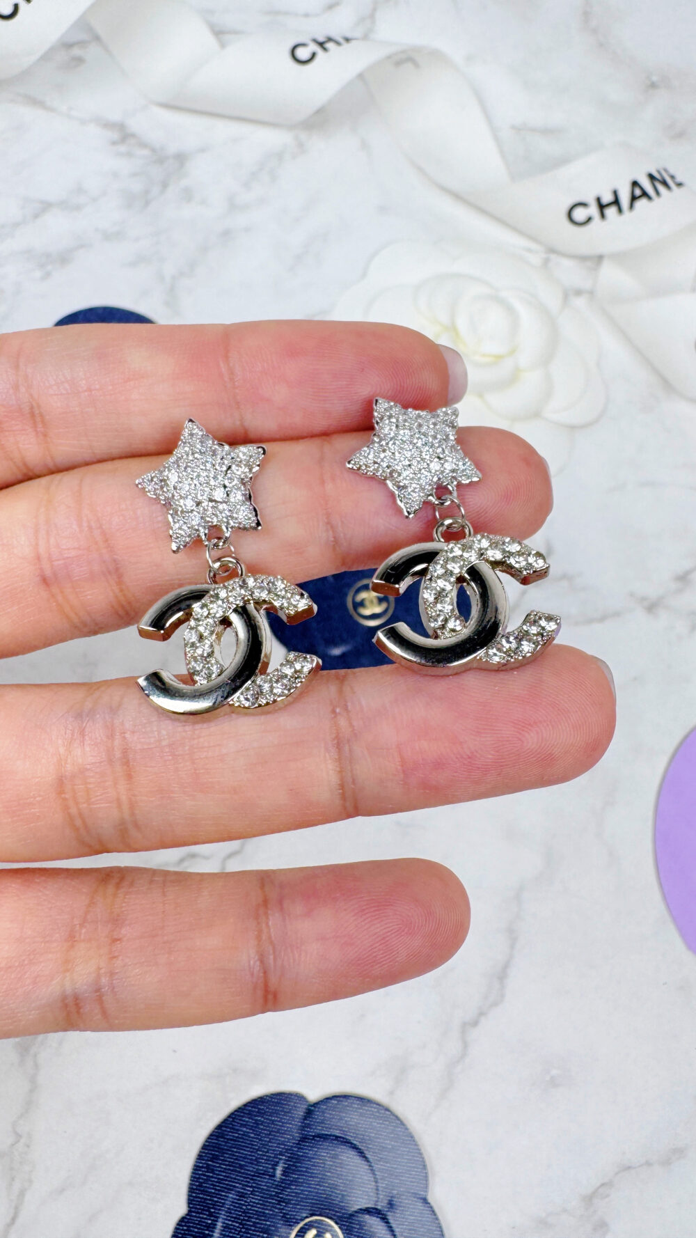 全館特價!!星星半鑽垂墜款 共兩色