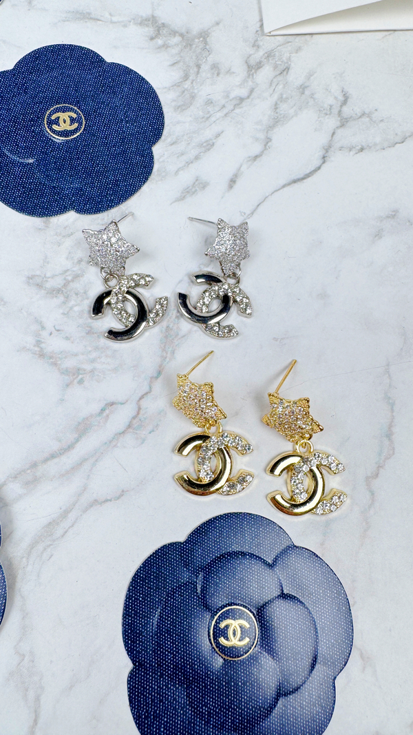 全館特價!!星星半鑽垂墜款 共兩色