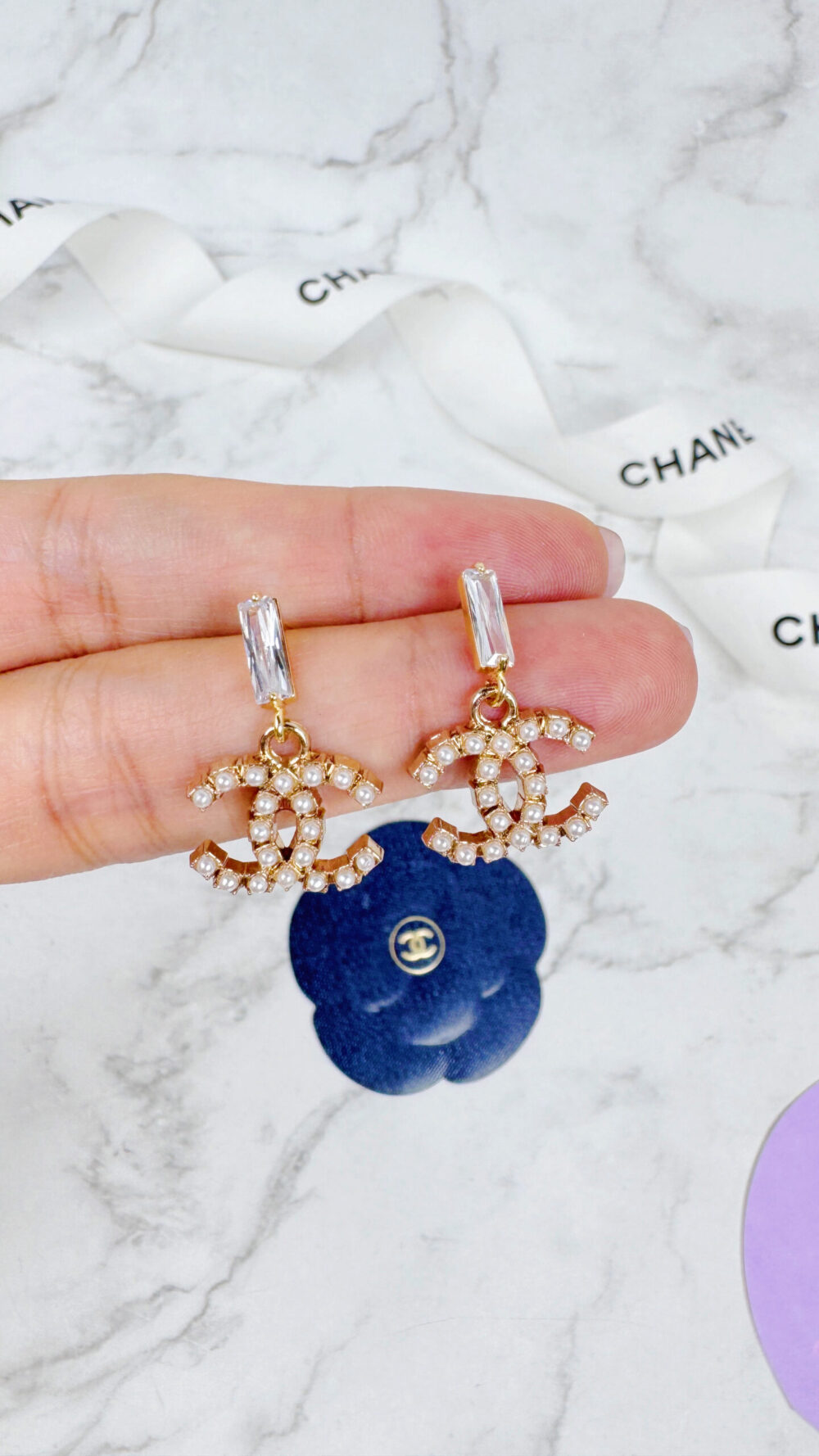 全館特價!!15mm珍珠雙C垂墜款