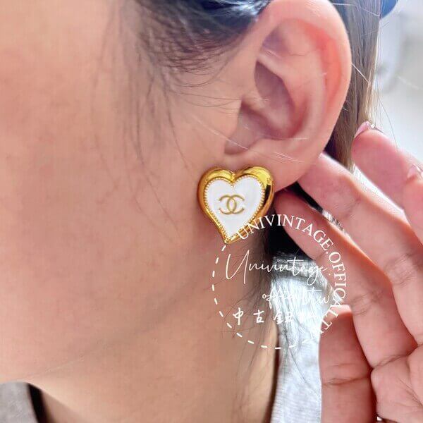 全館特價!!20mm貼耳愛心 黑/白/淡粉