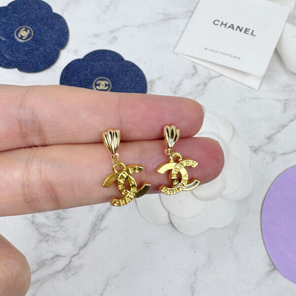 全館特價!!小金色雙C垂墜款