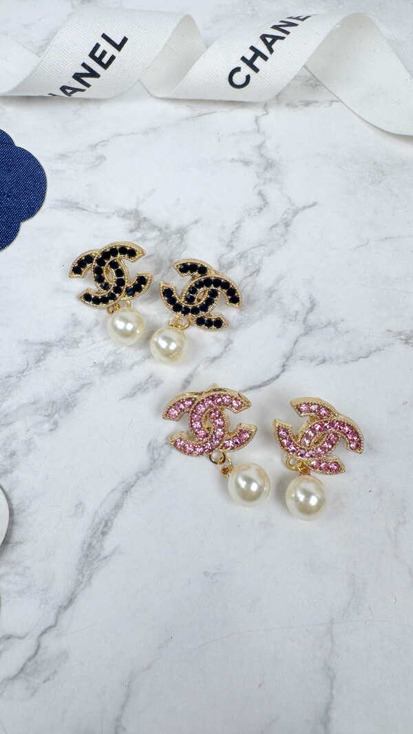 全館特價!!22mm金色垂墜款 粉鑽/黑鑽