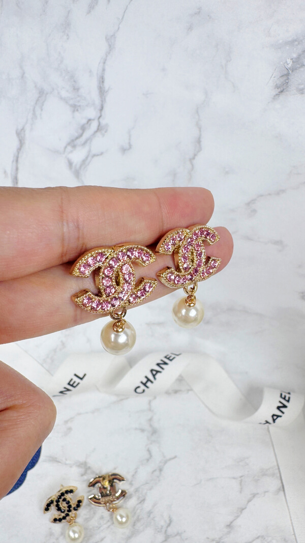 全館特價!!22mm金色垂墜款 粉鑽/黑鑽