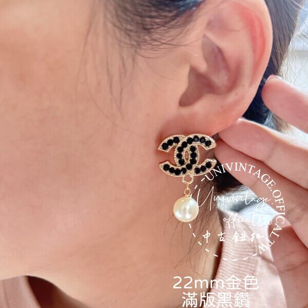 全館特價!!22mm金色垂墜款 粉鑽/黑鑽