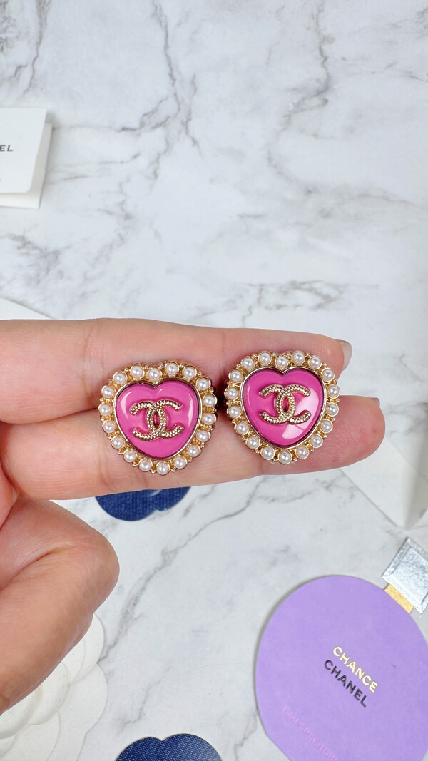 全館特價!!20mm深粉色愛心珍珠