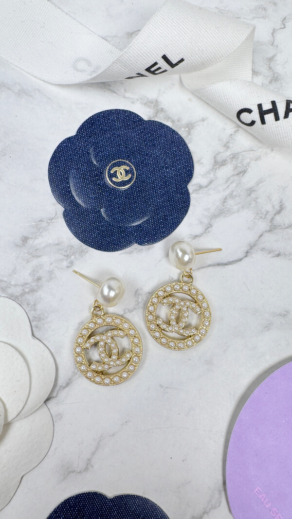 全館特價!!珍珠簍空圓形 金/銀