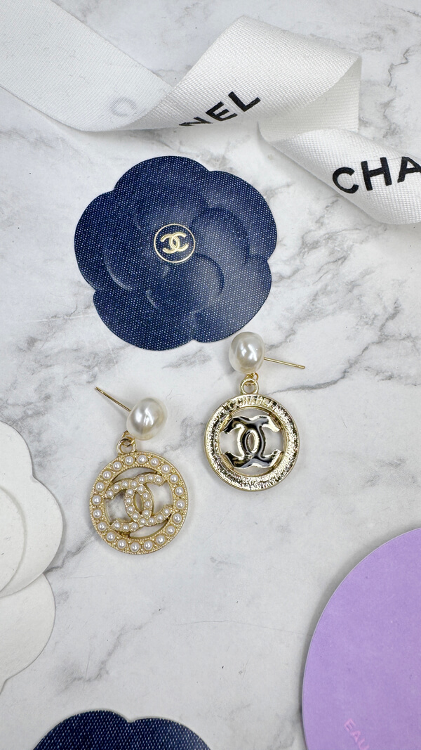 全館特價!!珍珠簍空圓形 金/銀