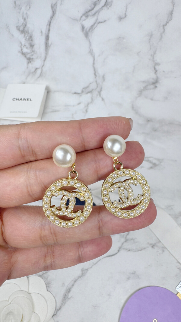 全館特價!!珍珠簍空圓形 金/銀