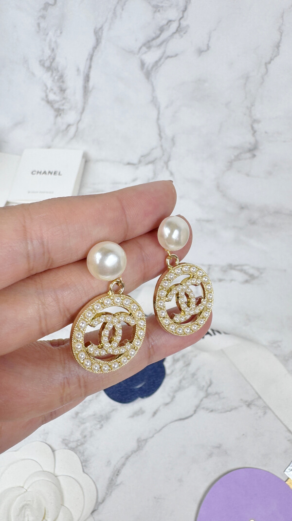 全館特價!!珍珠簍空圓形 金/銀