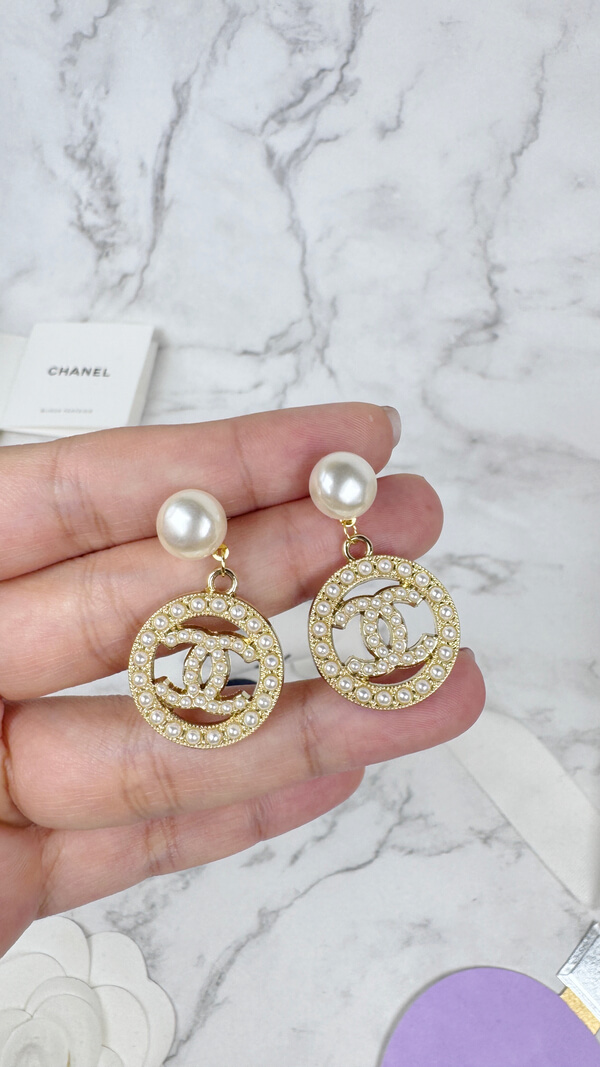 全館特價!!珍珠簍空圓形 金/銀