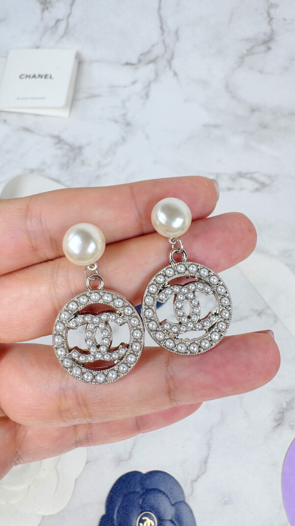 全館特價!!珍珠簍空圓形 金/銀