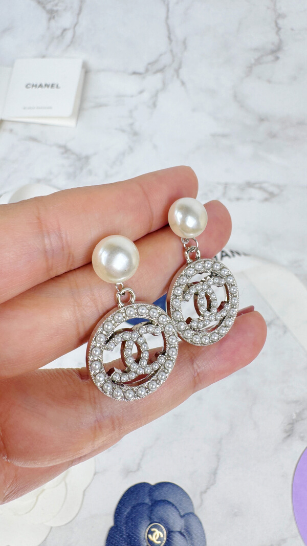 全館特價!!珍珠簍空圓形 金/銀