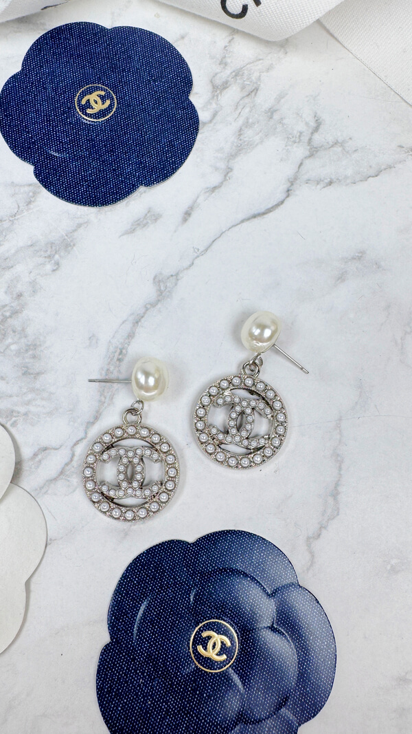 全館特價!!珍珠簍空圓形 金/銀