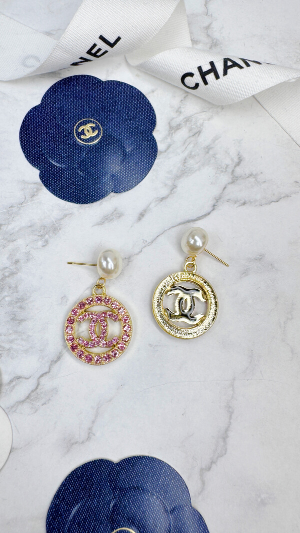 全館特價!!粉鑽簍空圓形 金/銀