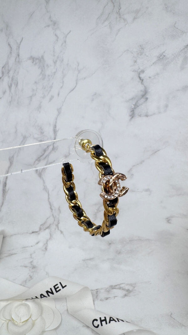 全館特價!!皮穿鍊大耳圈