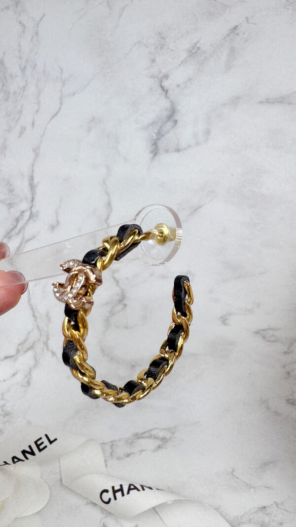 全館特價!!皮穿鍊大耳圈