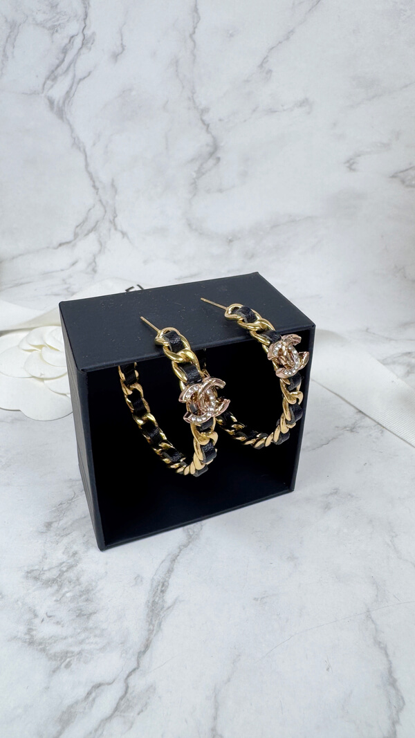 全館特價!!皮穿鍊大耳圈