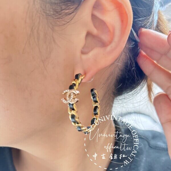 全館特價!!皮穿鍊大耳圈