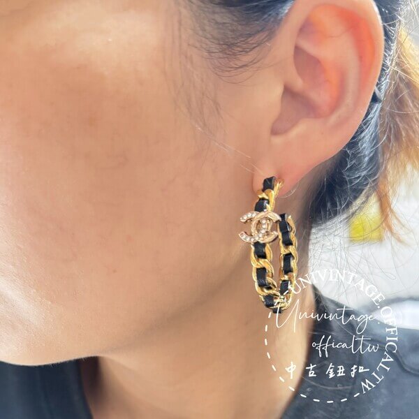 全館特價!!皮穿鍊大耳圈