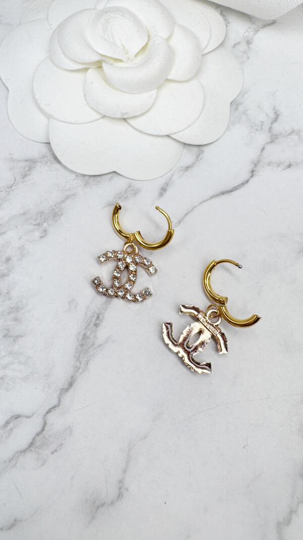 全館特價!!17mm方格耳扣 金/銀