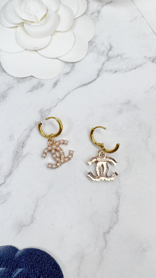 全館特價!!17mm方格耳扣 金/銀