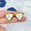 全館特價!!20mm貼耳愛心 金白色